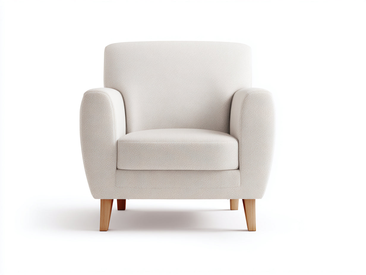 Poltrona in tessuto 79x73x82 cm - beige - design moderno per soggiorno
