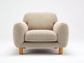 Poltrona - Tessuto-legno - 94x84x79 cm - Beige naturale - Scandinavo