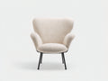 Poltrona in tessuto bouclé beige 74x72x82 cm - soggiorno - design moderno