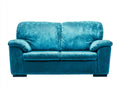 Divano a due posti in tessuto blu verde 138x86x88 cm - soggiorno - stile contemporaneo