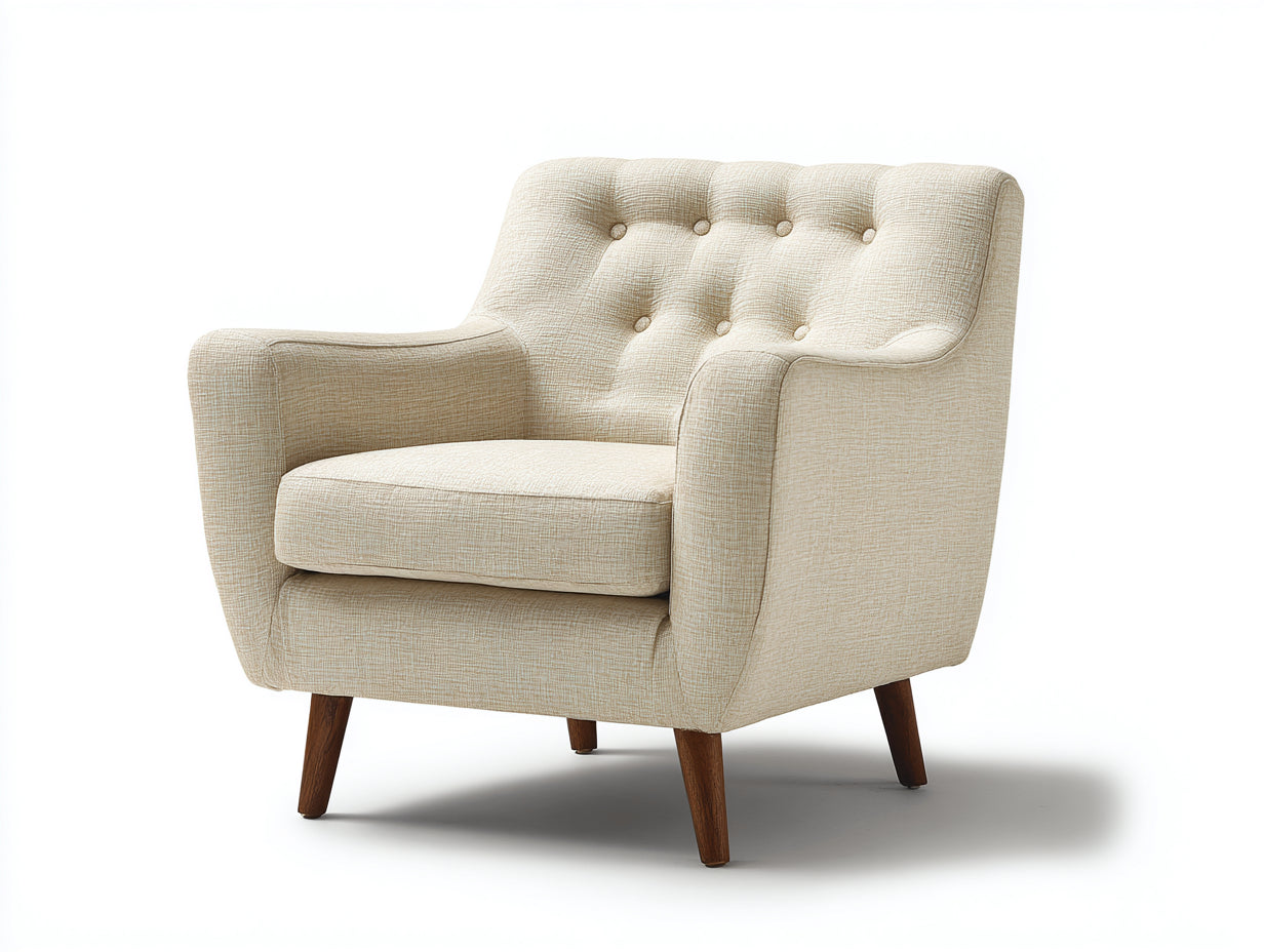 Poltrona in tessuto beige 83x79x88 cm - soggiorno - stile moderno