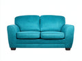 Divano a due posti in tessuto blu verde 142x84x87 cm - soggiorno - design moderno compatto