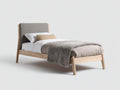 Letto singolo-legno-tessuto-211x102x94 cm-rovere chiaro-grigio-scandinavo