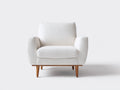 Poltrona in tessuto bianco 81x84x86 cm - soggiorno - stile moderno