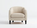Poltrona in tessuto 83x76x84 cm - beige - design compatto per soggiorno