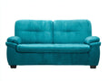 Divano a due posti in velluto 156x82x78 cm - turchese - design imbottito per soggiorno