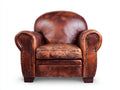 Poltrona in pelle-pelle-legno-98x90x84 cm-Marrone cognac-Stile club