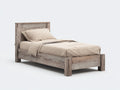 Letto singolo-legno-209x101x96 cm-rovere grigio-rustico