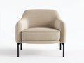 Poltrona in tessuto beige 88x84x82 cm - soggiorno - design contemporaneo