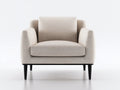 Poltrona in tessuto 81x75x83 cm - beige - design moderno per soggiorno