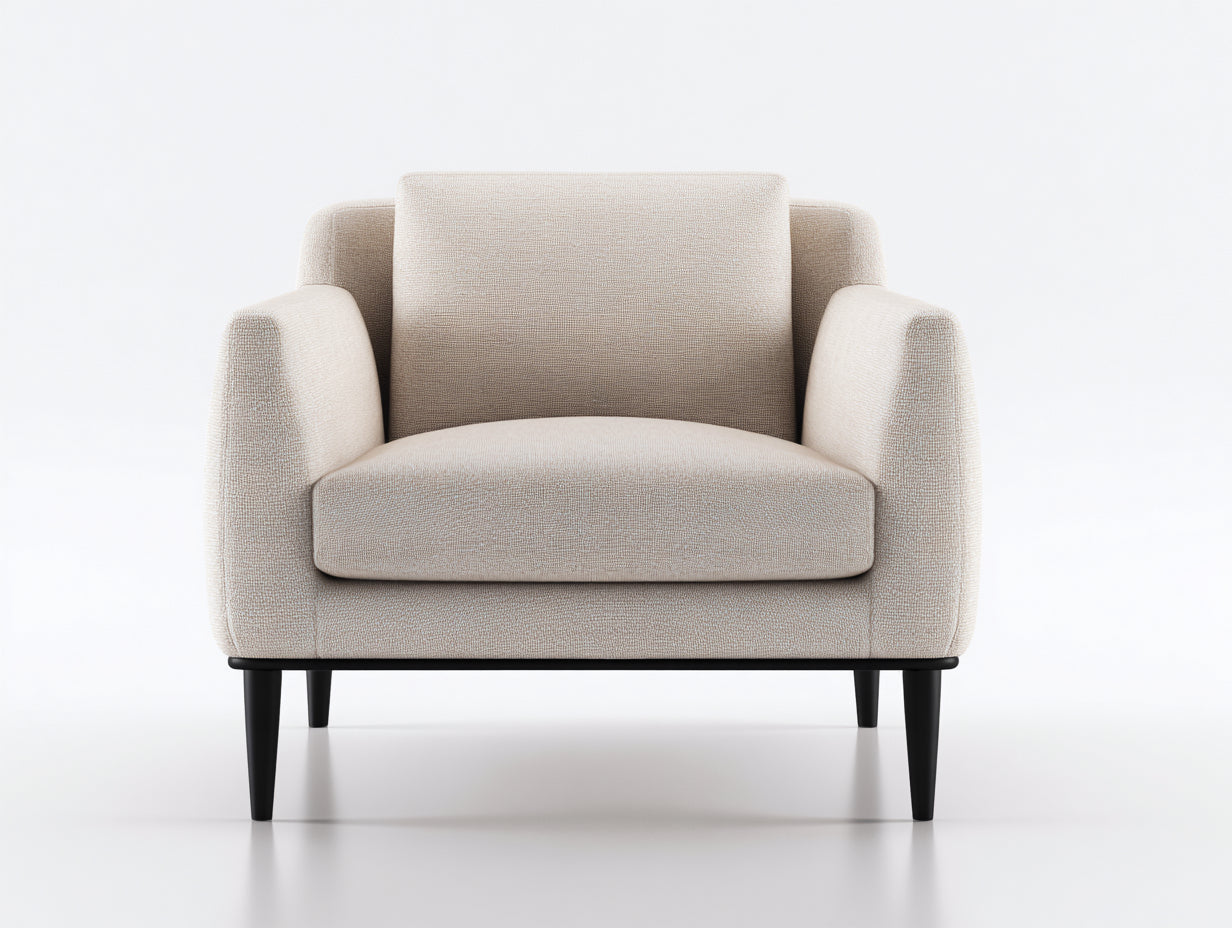 Poltrona in tessuto 81x75x83 cm - beige - design moderno per soggiorno